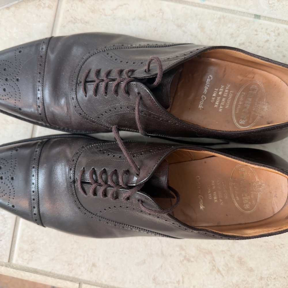 Church's Dark Brown Leather Derby Shoes
